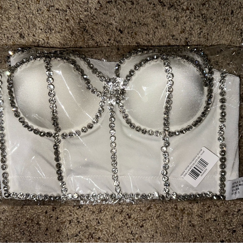 White Rhinestone Top - Picture 3 of 4